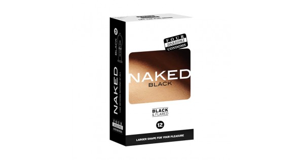 Four Seasons Naked Black Condoms 12 Pack The Hot Spot